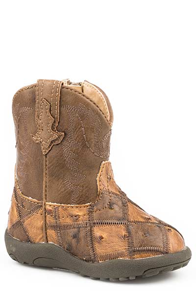 Roper Men's Big Bird Riding Boot, Faux Ostrich Leather, Square Toe, 11 Inch - View #11