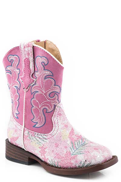 Roper Toddler Glitter Floral Boots Style 09-017-1901-2929 Girls Boots from Roper