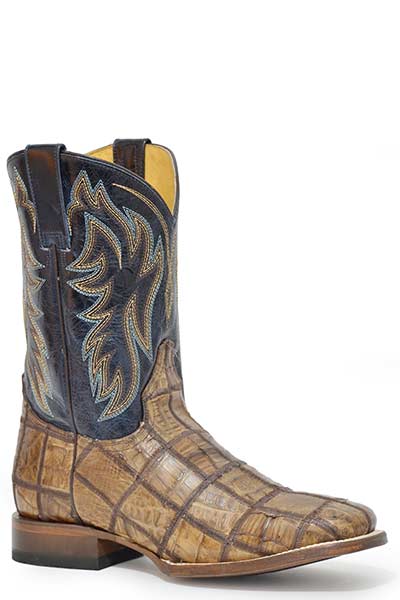 ROPER MENS CAIMAN CHECK SQUARE TOE BOOTS STYLE 09-020-6503-8483 Mens Boots from Roper