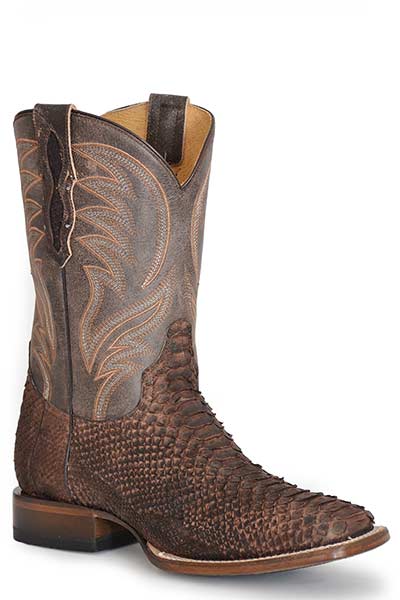 ROPER MENS PEYTON PYTHON SQUARE TOE BOOTS STYLE 09-020-6510-8214 Mens Boots from Roper