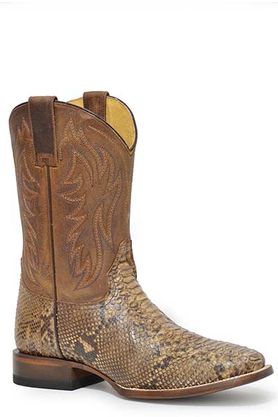 ROPER MENS PEYTON PYTHON SQUARE TOE BOOTS STYLE 09-020-6510-8472 Mens Boots from Roper