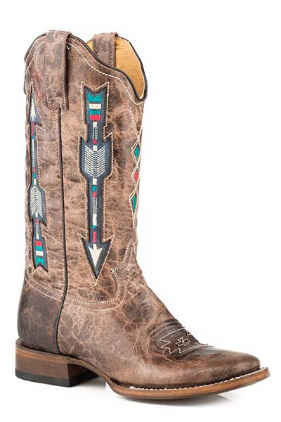 ROPER WOMENS ARROWS SQUARE TOE WESTERN BOOT STYLE 09-021-7022-1426 Ladies Boots from Roper