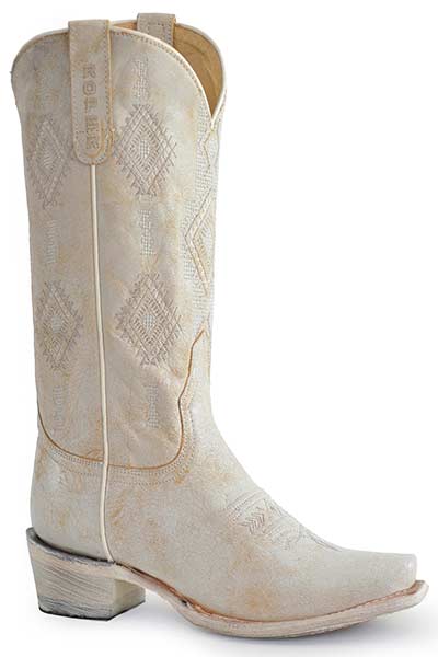 Roper Ladies Snip Toe White Aztec Boot Style 09-021-7619-8510 Ladies Boots from Roper