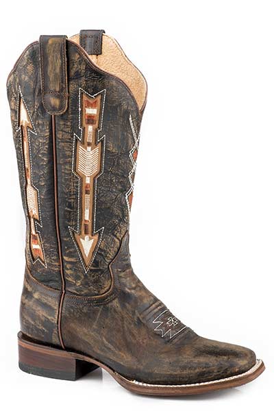 Roper Ladies Square Toe Arrows Boot Style 09-021-8020-1762 Ladies Boots from Roper