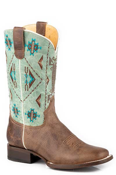 Roper Ladies Square Toe Flex Ou West Boot Style 09-021-8020-8381 Ladies Boots from Roper