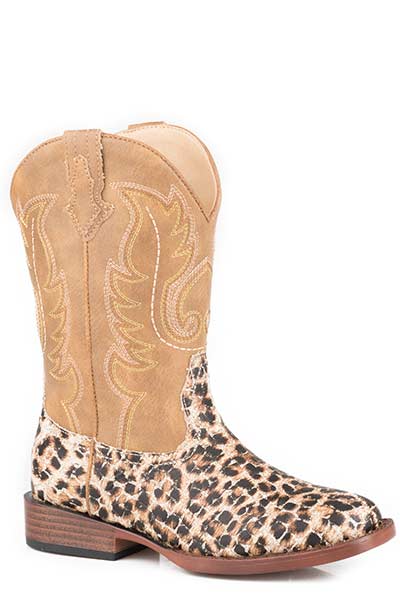 Roper Youth  Girls Glitter Leopard Style 09-119-1901-2800 Girls Boots from Roper