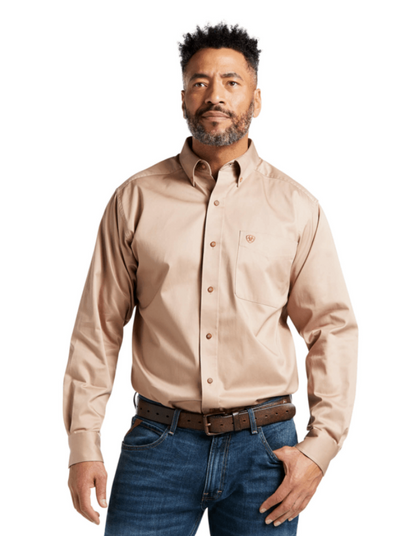 Ariat Mens L/S Solid Twill Classic Fit Shirt Style 10000505 Mens Shirts from Ariat