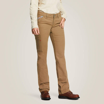 Ariat FR Stretch DuraLight Canvas Stackable Straight Leg Pant Style 10030273 Ladies Jeans from Ariat