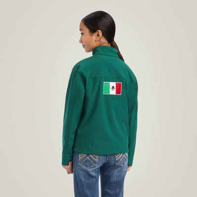 Ariat Kids New Team Softshell MEXICO Jacket Style 10039202 Unisex Childrens Outerwear from Ariat