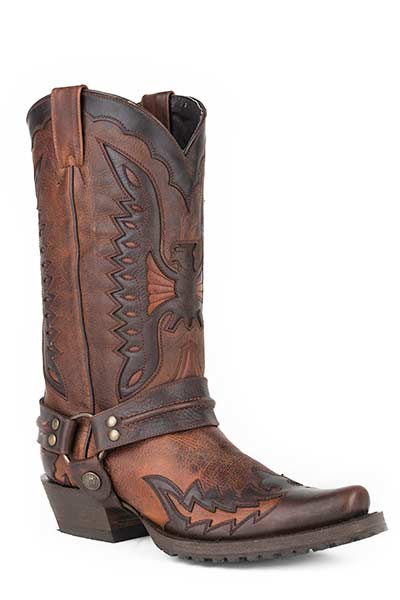 Stetson Mens Outlaw Eagle Biker Boots Style 12-020-6124-3631 Mens Boots from Stetson Boots and Apparel