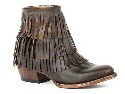 Stetson Ladies Fringe Maggie Vintage Toe Boot Style 12-021-5109-1077 Ladies Boots from Stetson Boots and Apparel