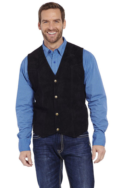 Cripple Creek Mens Suede Leather Vest Style ML3061-41 Mens Outerwear from Sidran/Suits