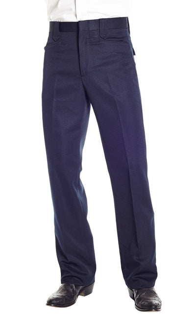 Circle S Solid Polyester Dress Ranch Pant Navy Style CP4793-11 Mens Pants from Sidran/Suits