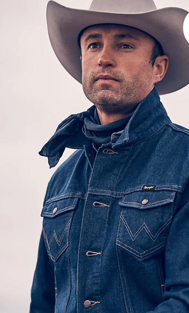 Wrangler men's western 2025 style unlined denim jacket