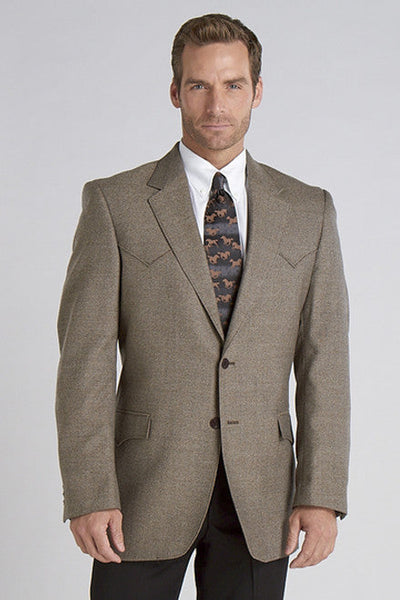 Circle S Jacket Mens Plano Sportcoat Style CC1032-58 Donigle Brown Mens Outerwear from Sidran/Suits