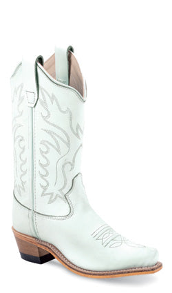 Jama Girls White Cowgirl Snip Toe Boots Style CF8225 Girls Boots from Old West/Jama Boots