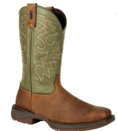 DURANGO MENS REBEL COFFEE & CACTUS PULL-ON WESTERN BOOT STYLE DB5416 Mens Boots from Durango