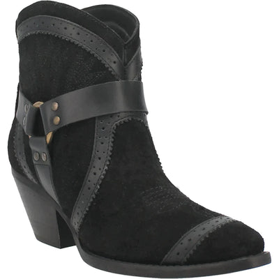 DINGO GUMMY BEAR LEATHER BLACK SUEDE BOOTIE STYLE DI747BK25 Ladies Boots from Dingo