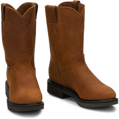 JUSTIN MENS CONDUCTOR PULL ON WORKBOOTS STYLE 4760 Mens Workboots from JUSTIN BOOT COMPANY