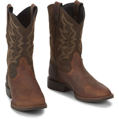 Justin Mens Buster Distressed Western Boots Style 7221 Mens Boots from JUSTIN BOOT COMPANY