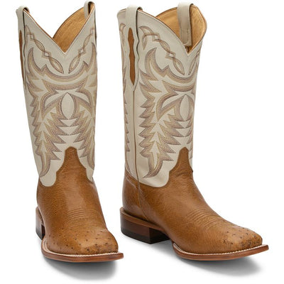 Justin Mens Pascoe Smooth Ostrich Boots Style 8294 Mens Boots from JUSTIN BOOT COMPANY
