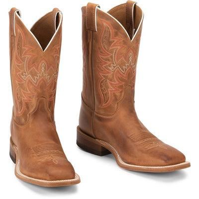 Justin Mens Bent Rail Square Toe Western Boots Style BR735 Mens Boots from JUSTIN BOOT COMPANY