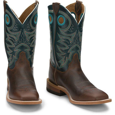 Justin Mens Square Toe Western Boots Style BR738 Mens Boots from JUSTIN BOOT COMPANY