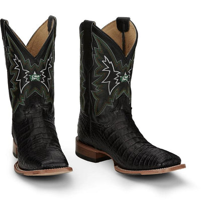Justin Mens Caiman Haggard Square Toe Western Boots Style GR5705 Mens Boots from JUSTIN BOOT COMPANY