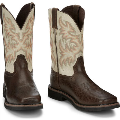 Justin Mens Stampede Western Work Boots Style SE4683 Mens Boots from JUSTIN BOOT COMPANY