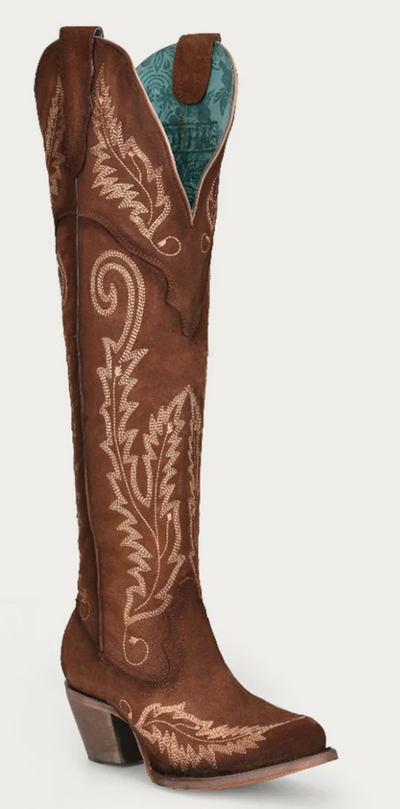 CORRAL LADIES COGNAC SUEDE BOOTS STYLE A4405 Ladies Boots from Corral Boots