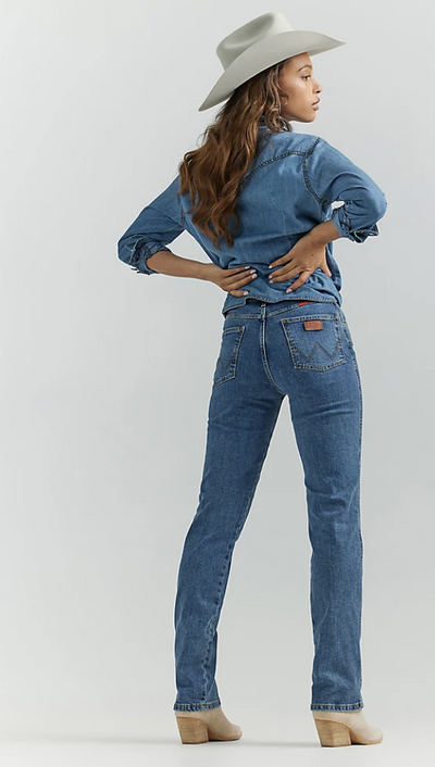 WRANGLER WOMENS COWBOY CUT SLIM FIT STRETCH JEAN IN STONEWASH  STYLE 18MWZSW Ladies Jeans from Wrangler
