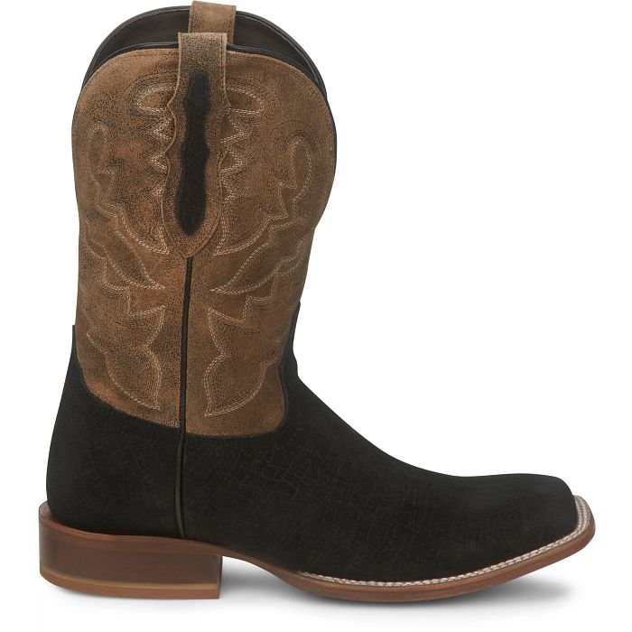 Tony Lama Men’s TL3026 Tucson Western Boot – Square Toe, Black Hippo Print, 11” Shaft - View #13