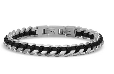 Montana Silversmiths Mens Wrapped In Leather Light Bracelet Style BC5685 MENS ACCESSORIES from Montana Silversmith