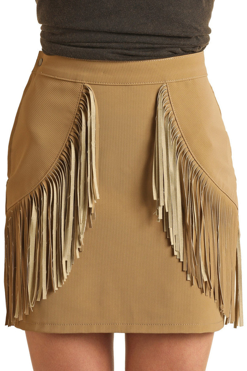 ROCK AND ROLL FRINGE MINI SKIRT STYLE BW69D02946