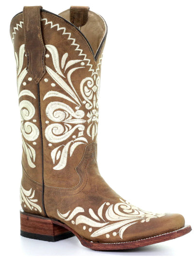 CIRCLE G WOMENS EMBROIDERY WESTERN SQUARE TOE BOOTS STYLE L5409 Ladies Boots from Corral Boots
