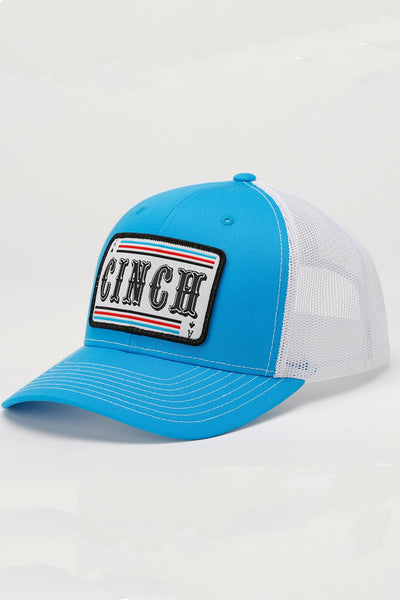 CINCH ACE TRUCKER CAP TURQUOISE/WHITE STYLE MCC0800005 Unisex Hats from Cinch