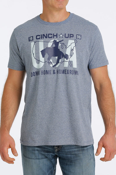 CINCH MEN'S CINCH UP TEE - DENIM BLUE STYLE MTT1690500 Mens Shirts from Cinch