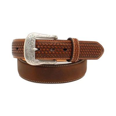 MF Western Ariat Mens Basketweave Embellished Leather Belt Style A1019644 MENS ACCESSORIES from MF Western