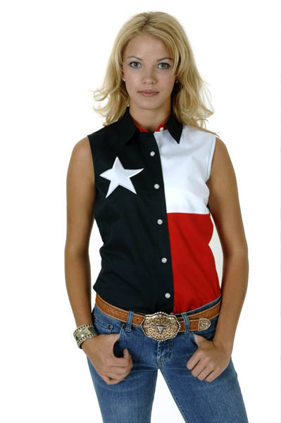 Roper Texas Collection Sleeveless Shirt Style 03-052-0185-0201 Ladies Shirts from Roper