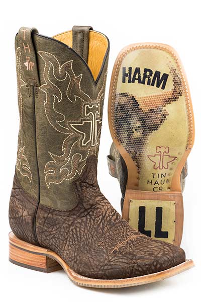Tin Haul Take No Bull Western Boots Wide Square Toe Style 14-020-0007-0361 Mens Boots from Tin Haul