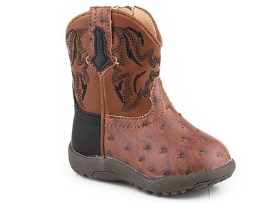 Roper Cowbabies Dalton Ostrich Boots Style 09-016-1900-3118 Boys Boots from Roper
