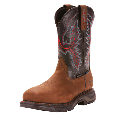 Ariat Mens Carbon Toe WorkHog XT Waterproof Square Wellington Boot Style 10024968 Mens Workboots from Ariat