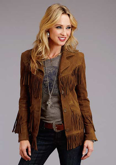 Stetson Womens Instock Leather Jacket Style 11-098-0539-0048BR Ladies Outerwear from Stetson Boots and Apparel