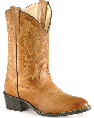 Jama Boys Corona Calfskin Cowboy Round Toe Boots Style 1129 Boys Boots from Old West/Jama Boots