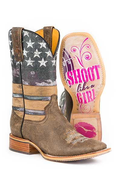 Tin Haul American Woman Boots Shoot Like A Girl Sole STYLE 14-021-0007-1219 Ladies Boots from Tin Haul