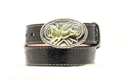 MF Western Nocona Boys Bucking Bronco Leather Belt Style N4410401 Boys Belts from MF Western