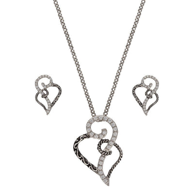 Montana Silversmith WOVEN HEARTS JEWELRY SET Style JS2234 Ladies Jewelry from Montana Silversmith