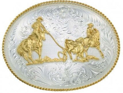 Montana Silversmith Large Silver Engraved Western Belt Buckle Style 2130 MENS ACCESSORIES from Montana Silversmith