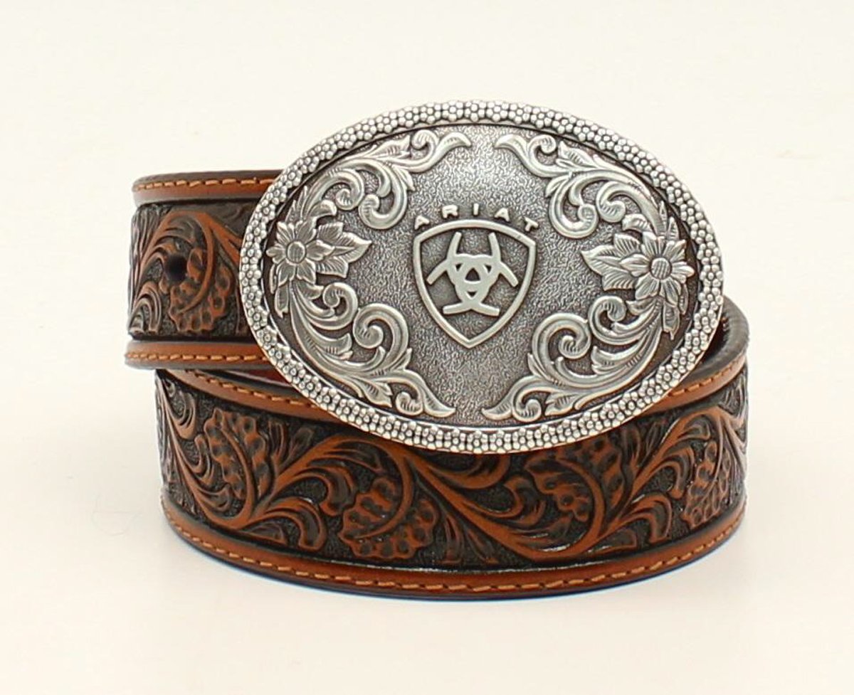 MF Western Ariat Boys Western Tooled Belt Style A1300208