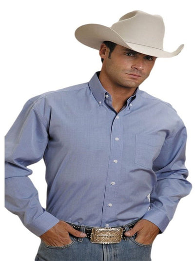 Stetson End On End Solid Mens LS Shirt Style 11-001-0566-0041 Mens Shirts from Stetson Boots and Apparel